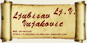 Ljubisav Vujaković vizit kartica